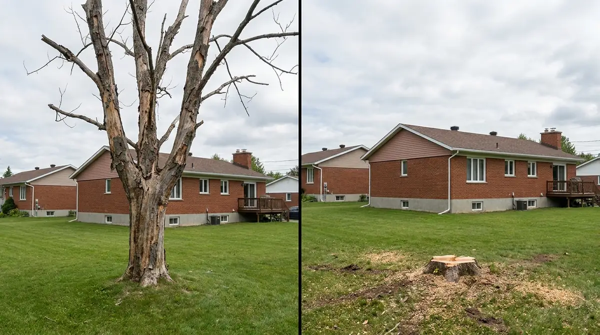 Abattage d'arbre · Sherbrooke